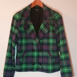 LADIES RAFAELLA GREEN FLANNEL JACKET
